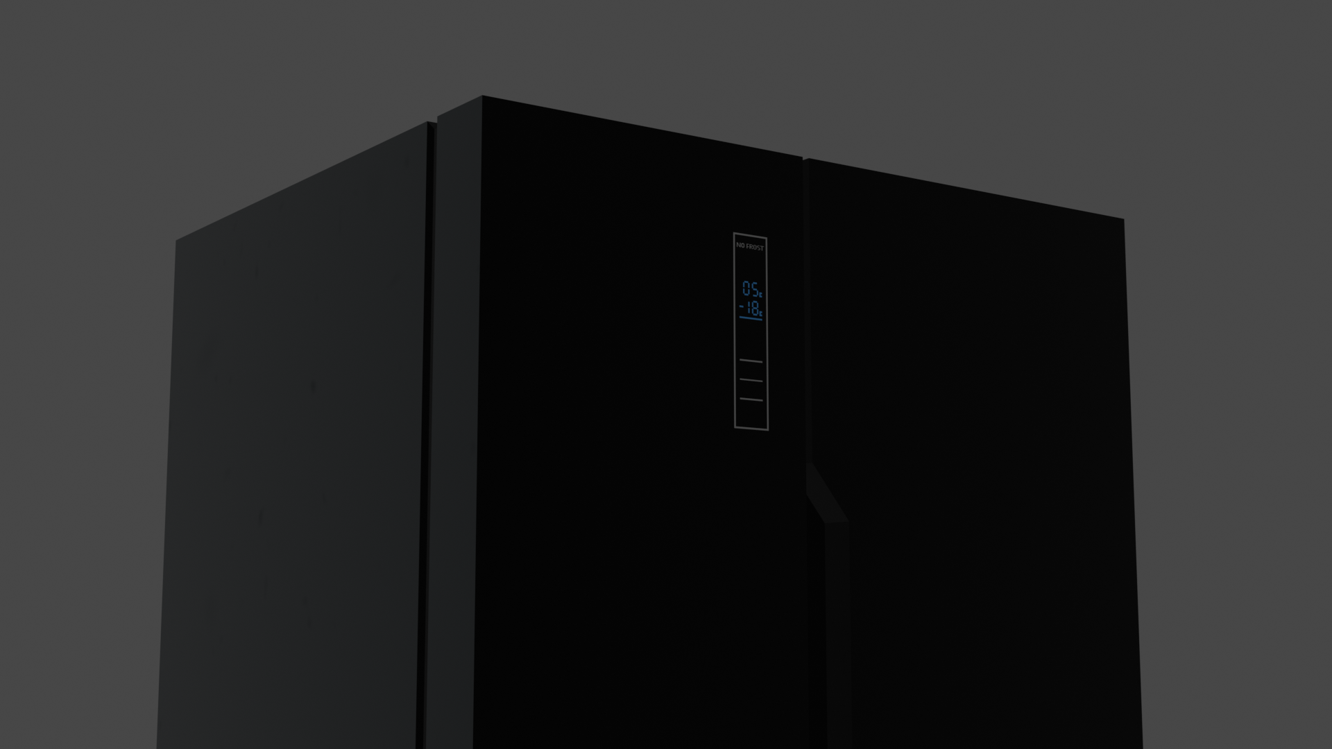 Fridge, Side-by-side, Black glassy front. preview image 1